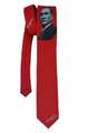Atatürk Portre ve İmza Desenli Kırmızı Dokuma Kravat