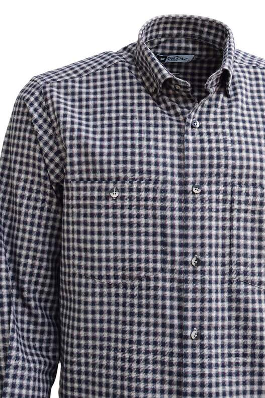 Bej Üzerine Lacivert Kırmızı Kareli