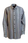 YILDIZ Grey Blue Blue Yellow Burgundy Striped Long Sleeve Shirt - 1