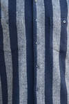 Lacivert ve Mavi Çizgili Oduncu Gömlek - 3