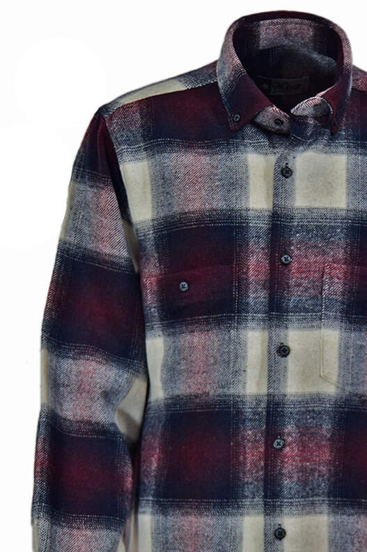 Navy Blue Plaid Lumberjack Shirt