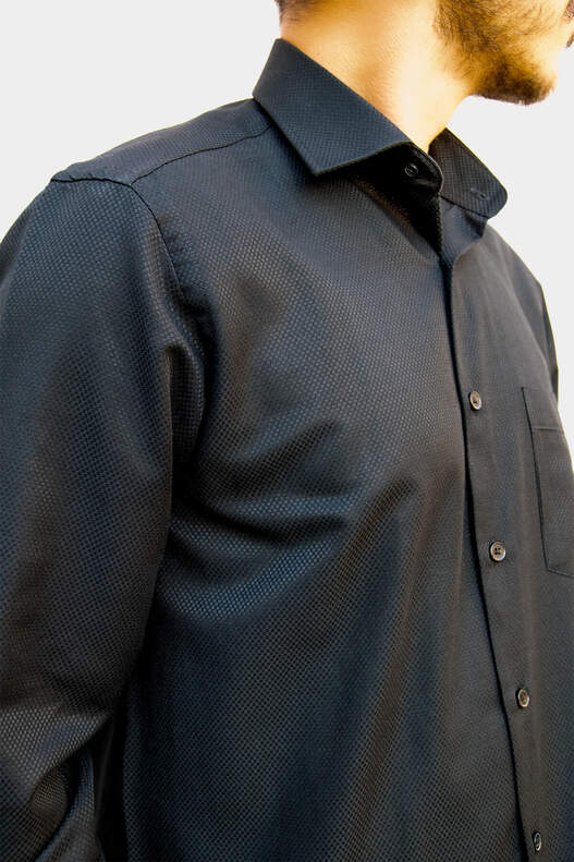 Black Self Patterned Shirt