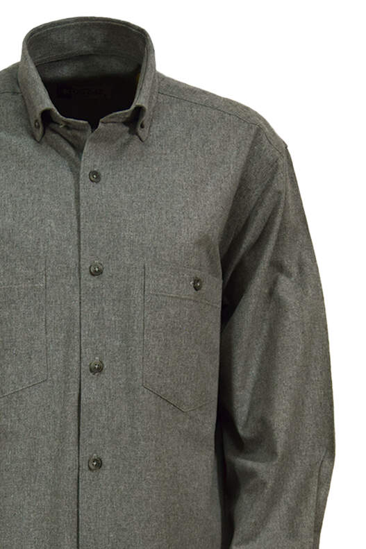 Grey Cotton Winter Shirt