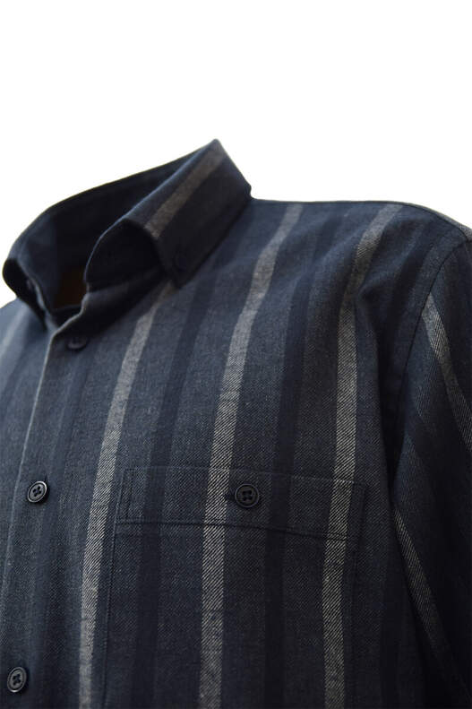 Dark Blue Stripe Winter Cotton