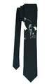 Atatürk Portre ve İmza Desenli Siyah Dokuma Kravat