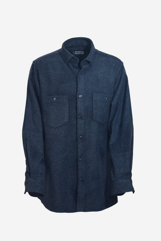 Plain Navy Blue Orange Shirt