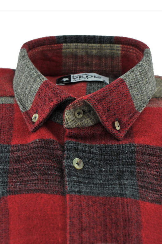 Grey Red Checked Lumberjack Shirt