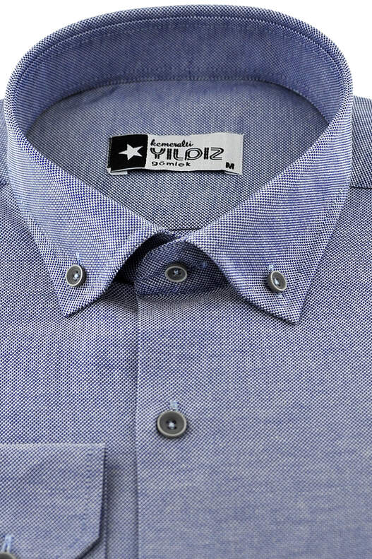 YILDIZ Blue Classic Cut Men's Shirt