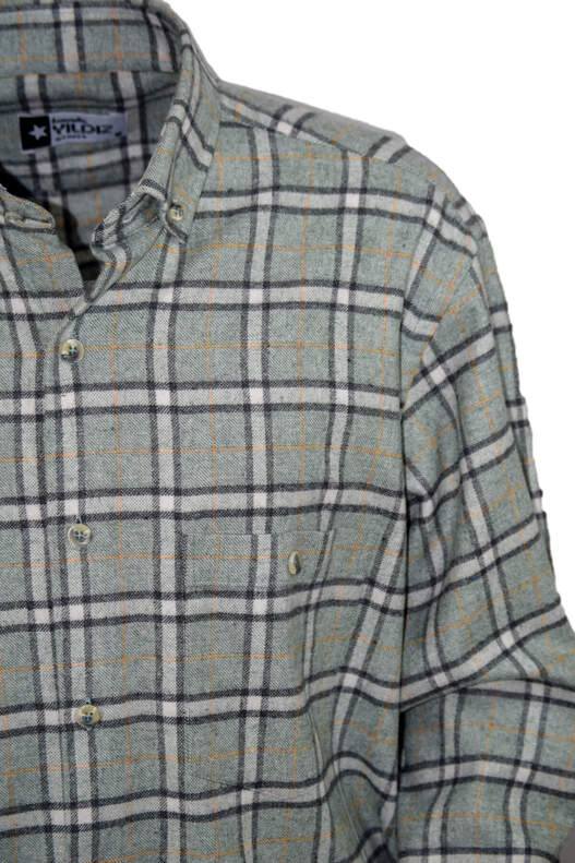 Green Checked Winter Cotton Shirt