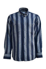 Lacivert ve Mavi Çizgili Oduncu Gömlek