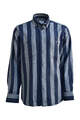 Lacivert ve Mavi Çizgili Oduncu Gömlek