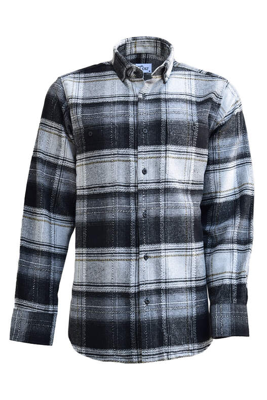 Gri Tonlarında Ekose Oduncu