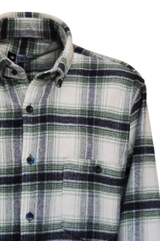 Green Cream Plaid Lumberjack Shirt
