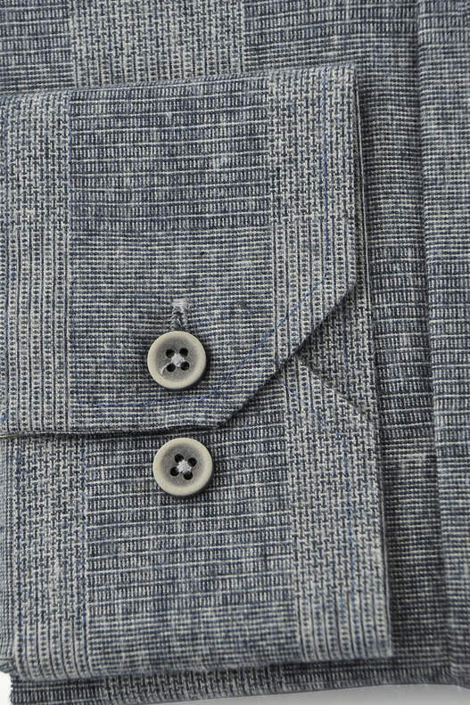 Light Dark Grey Square Winter Cotton Shirt