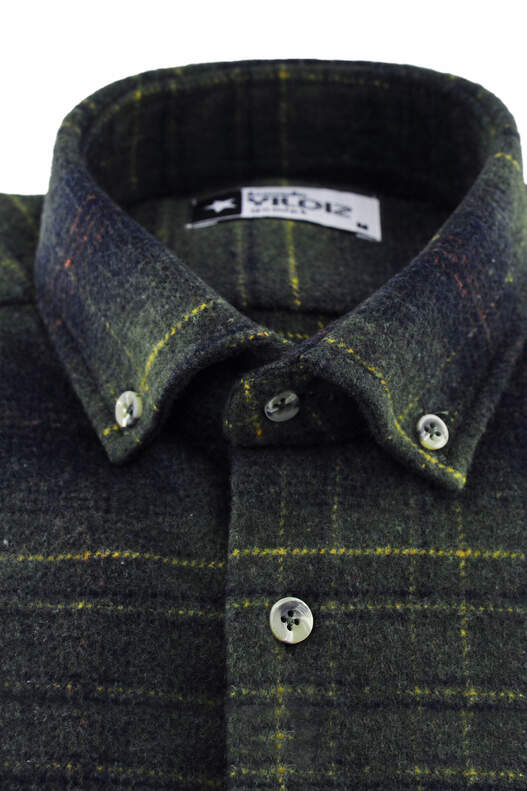 Green Yellow Plaid Lumberjack Shirt