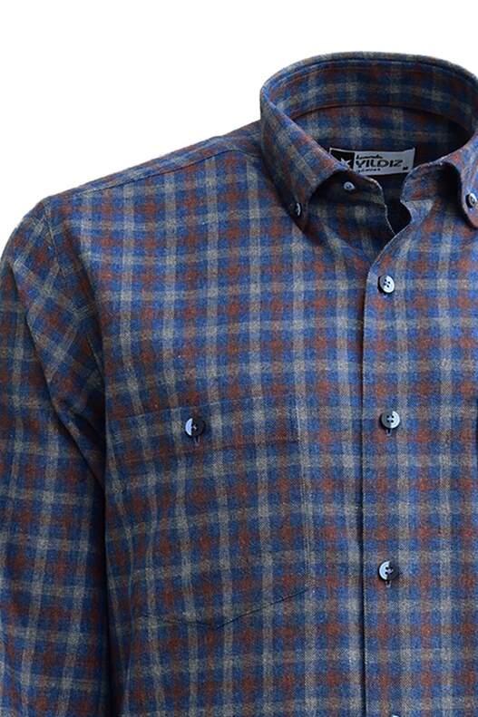 Koyu Mavi Kiremit Ekose