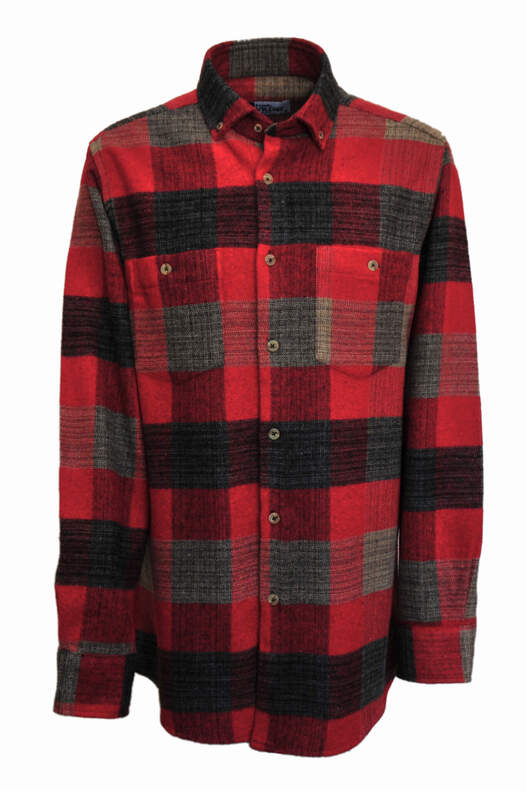 Grey Red Checked Lumberjack Shirt