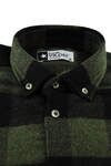 Green Black Checked Lumberjack Shirt - 1