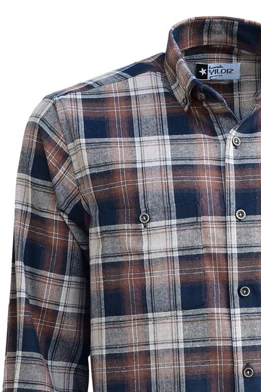 Krem Lacivert Kiremit Ekose