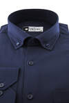 YILDIZ Navy Blue Classic Cut Men's Shirt - 2