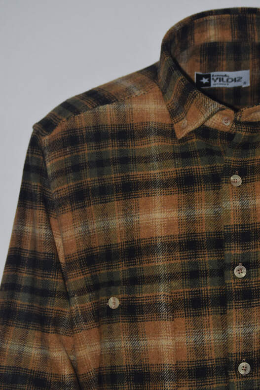 Mustard Black Plaid Lumberjack Shirt