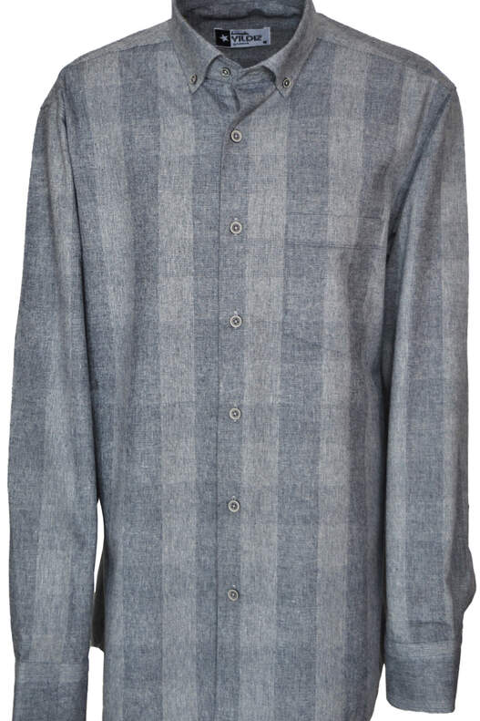 Light Dark Grey Square Winter Cotton Shirt