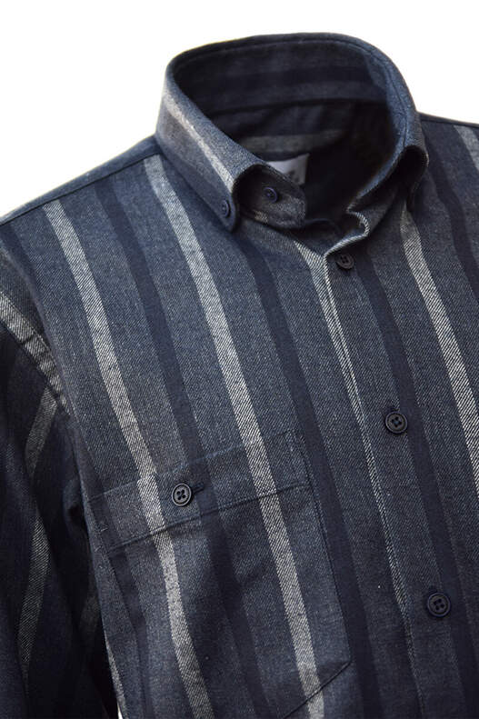 Dark Blue Stripe Winter Cotton