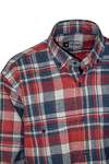 Kırmızı Lacivert Ekose Kışlık Pamuklu Gömlek - 2