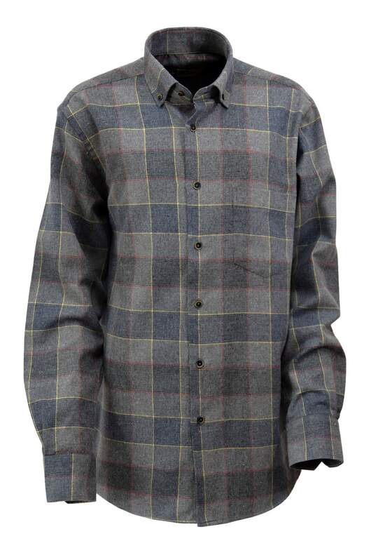 Light and Dark Grey Plaid Cotton Winter Shirt