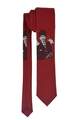 Atatürk Portre ve İmza Desenli Kırmızı Dokuma Kravat