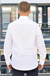 Yıldız Beyaz Klasik Kesim Uzun Kollu Terikoton Erkek Gömlek - 4