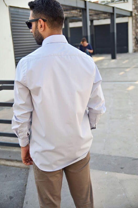 Yıldız Grey Terikoton Men's Shirt