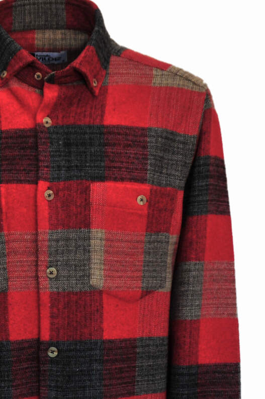Grey Red Checked Lumberjack Shirt