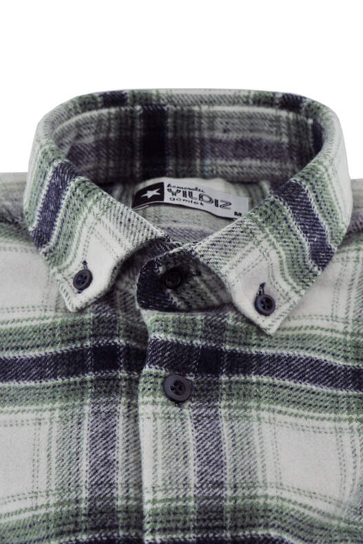 Green Cream Plaid Lumberjack Shirt