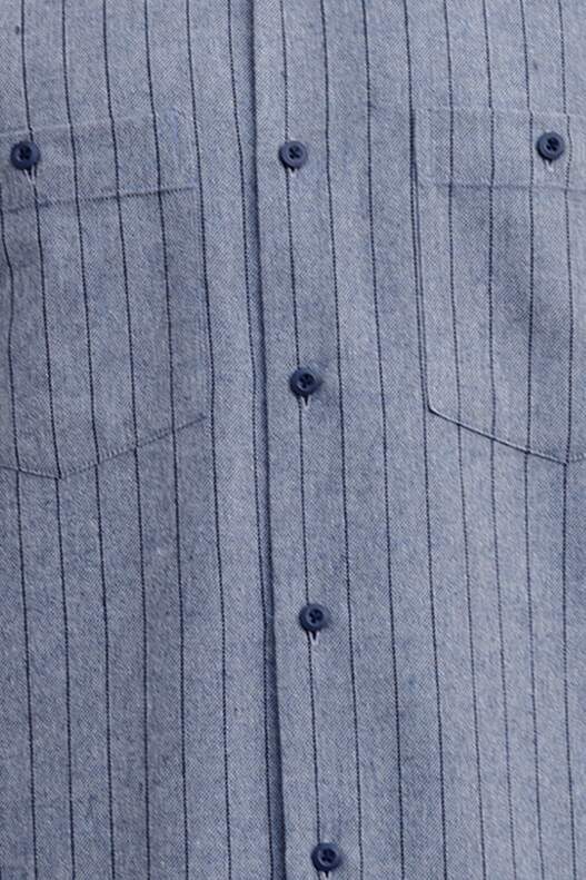 Gri-Mavi Çizgili Kışlık Pamuklu