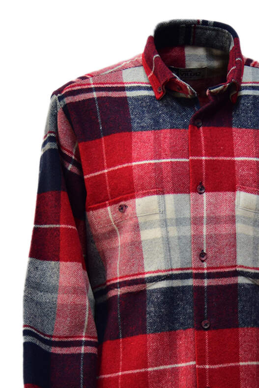 Red Navy Blue Checked Lumberjack Shirt