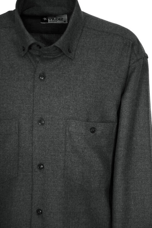 Star Anthracite Colour Classic Cut Winter Cotton Men's Shirt