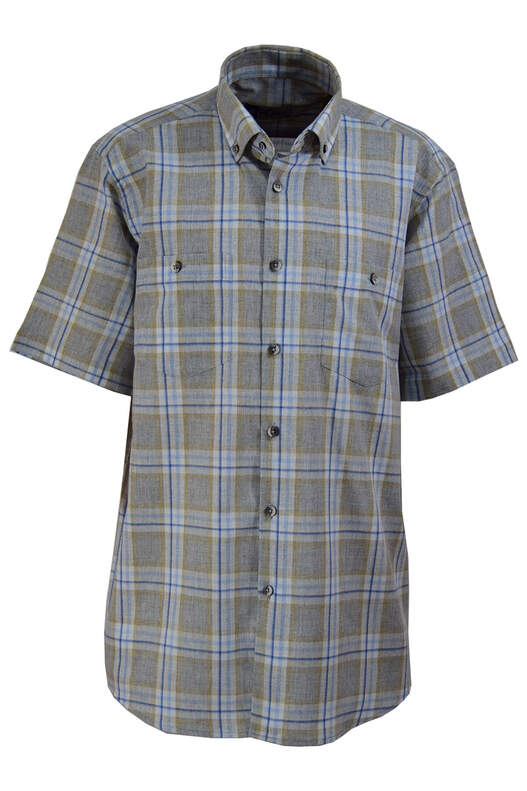 White Grey Yellow Blue Plaid