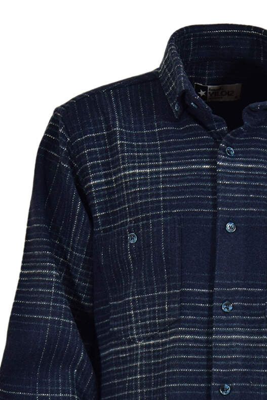 Navy Blue Striped Lumberjack Shirt