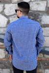 Navy Blue Blue Checked Seasonal Shirt - 3