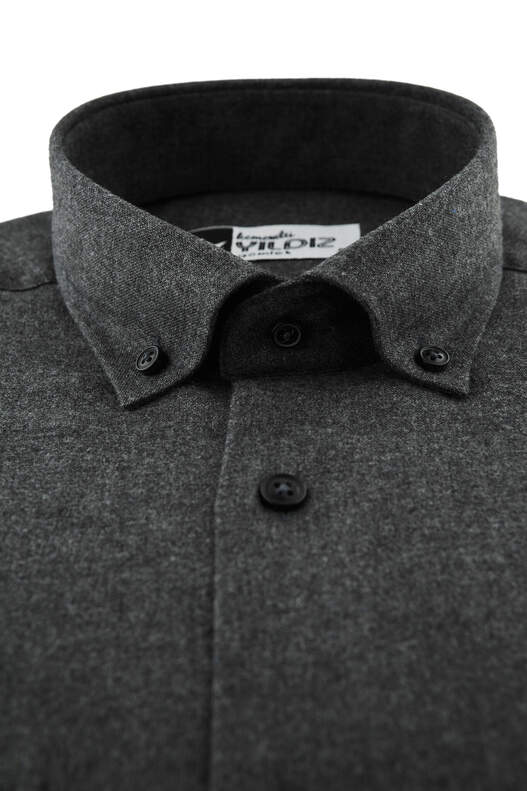 Star Anthracite Colour Classic Cut Winter Cotton Men's Shirt