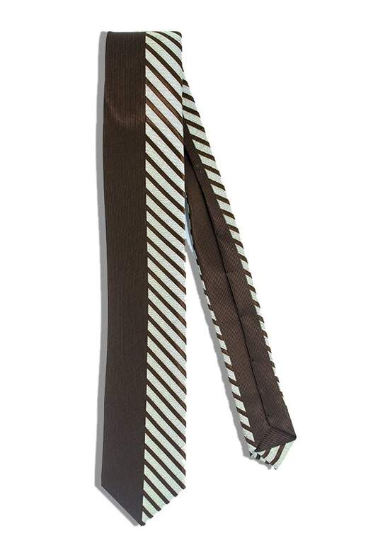 Coffee Beige Patterned Classic Tie