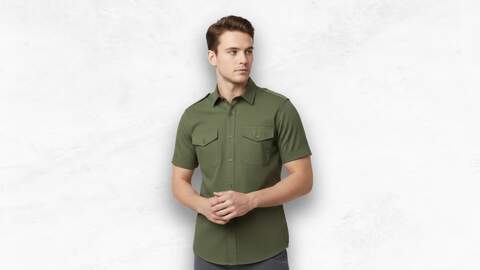 Düz Renk Kısa Kol Gömlek