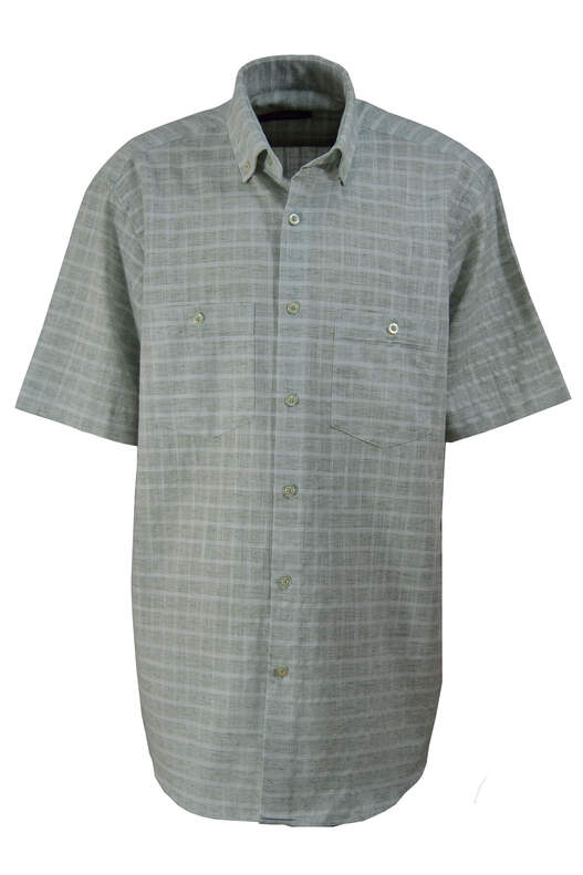 Cream Green Check